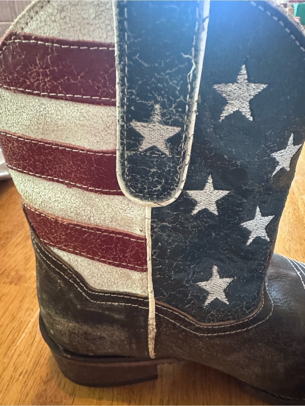 ROPER WOMEN'S AMERICAN BEAUTY FLAG ANKLE BOOTS size 6.5 NWT - Picture 8 of 12